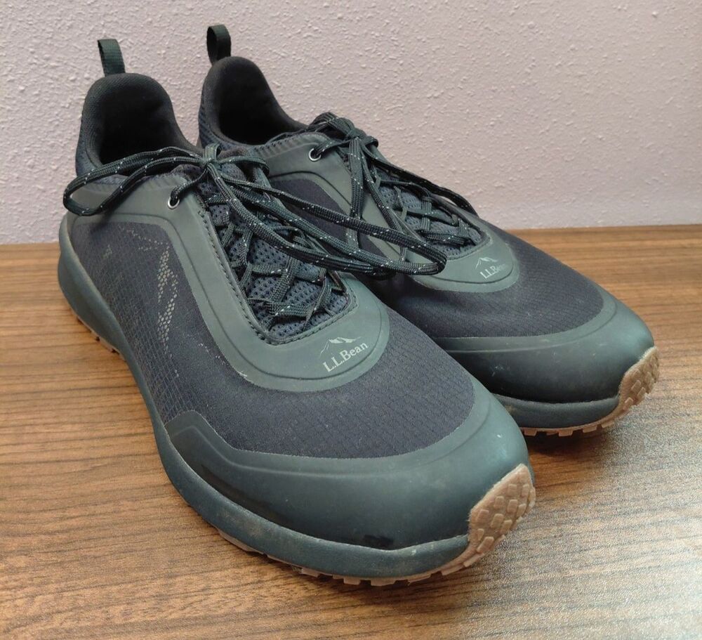 LL Bean Men's Black Stretch Mesh Breathable Comfort Active Sport Shoes 10M